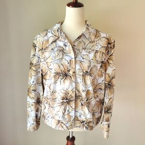 Vintage Floral Jacket Alfred Dunner Size 14 Petite